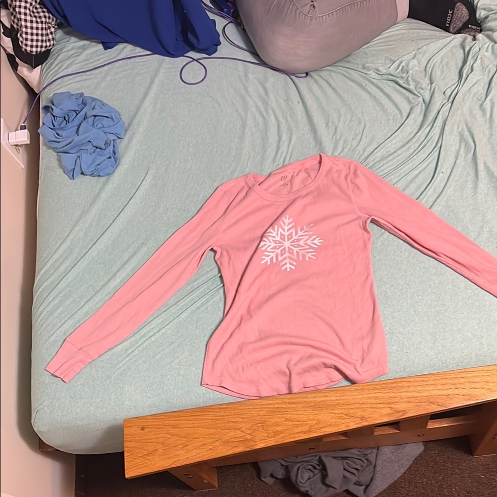 GAP Pink Waffle Knit Top